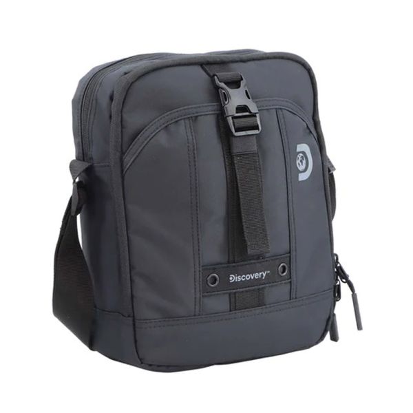 Τσαντάκι ώμου ανδρικό μαύρο Discovery Shield Tablet Utility Bag Black