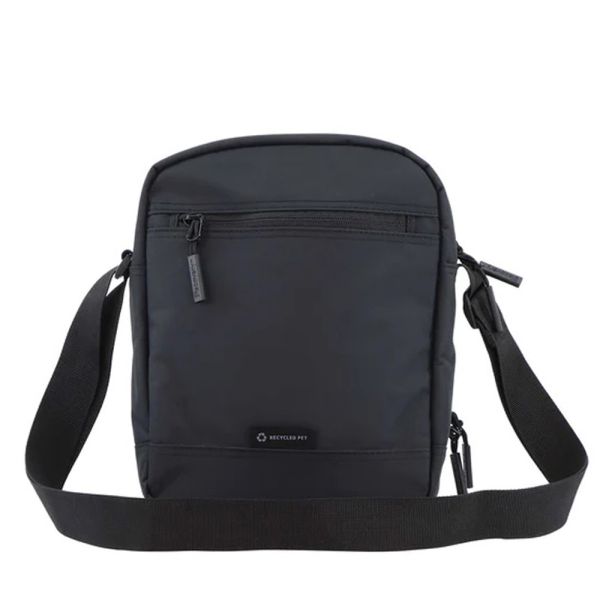 Τσαντάκι ώμου ανδρικό μαύρο Discovery Shield Tablet Utility Bag Black