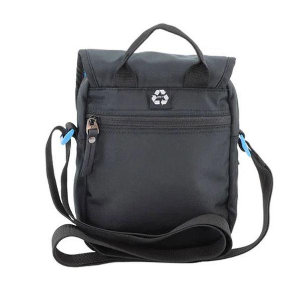 Τσαντάκι ώμου ανδρικό μαύρο Discovery Icon Utility Bag With Flap D00711.06 Black