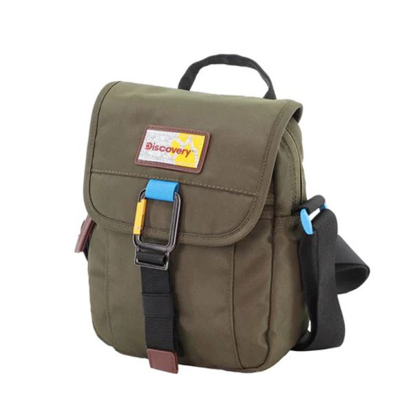 Τσαντάκι ώμου ανδρικό χακί Discovery Icon Utility Bag With Flap D00711.11 Khaki