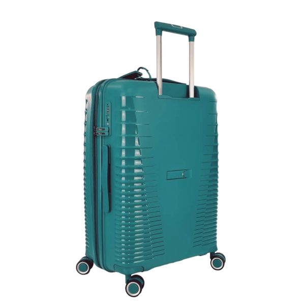 Βαλίτσα σκληρή μεσαία επεκτάσιμη  πετρόλ με 4 ρόδες Rain 4W Expandable RB8018 Luggage 65 cm Petrol