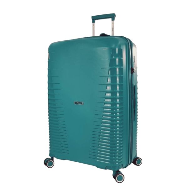 Βαλίτσα σκληρή μεγάλη επεκτάσιμη  πετρόλ με 4 ρόδες Rain 4W Expandable RB8018 Luggage 75 cm Petrol
