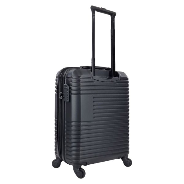 Βαλίτσα σκληρή καμπίνας επεκτάσιμη μαύρη με 4 ρόδες Green 4W Εxpandable RB8813 Luggage 55 cm Black