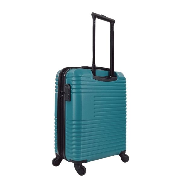 Cabin Hard Expandable Luggage 4 Wheels Green RB8813 55 cm Petrol