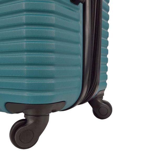 Βαλίτσα σκληρή καμπίνας επεκτάσιμη πετρόλ με 4 ρόδες Green 4W Εxpandable RB8071C Luggage 55 cm Petrol