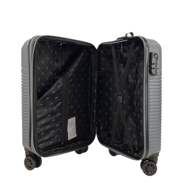 Cabin Hard Expandable Luggage 4 Wheels Rain RB9089 55 cm Light Grey