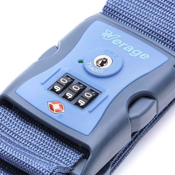 Luggage Strap With TSA Combination Lock Verage Blue