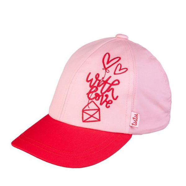 Καπέλο κοριτσίστικο τζόκεϊ καλοκαιρινό βαμβακερό ροζ Tutu With Love