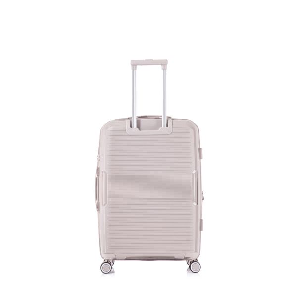 Medium Hard Expandable Luggage 4 Wheels RCM 184  24” Beige