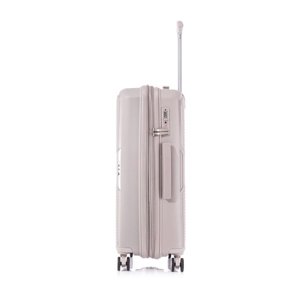 Medium Hard Expandable Luggage 4 Wheels RCM 184  24” Beige