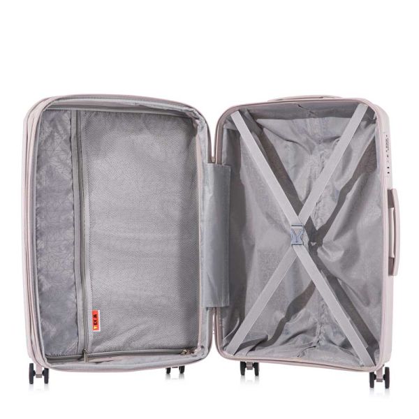 Medium Hard Expandable Luggage 4 Wheels RCM 184  24” Beige