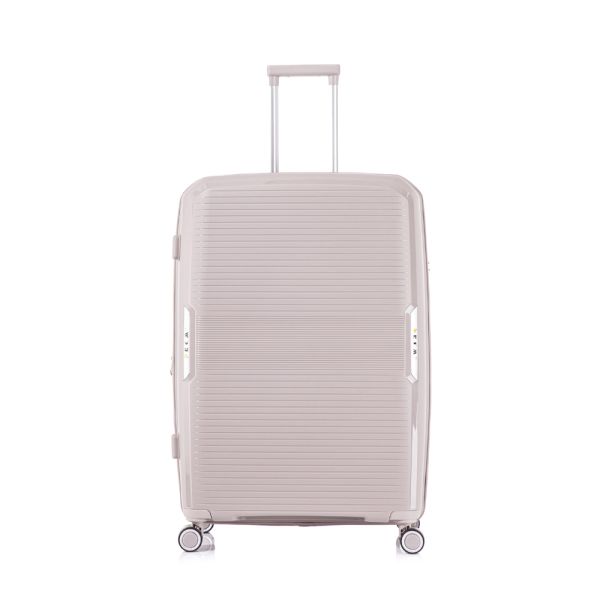 Large Hard Expandable Luggage 4 Wheels RCM 184  28” Beige