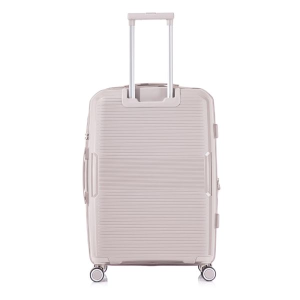 Large Hard Expandable Luggage 4 Wheels RCM 184  28” Beige