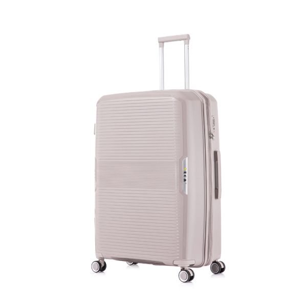 Large Hard Expandable Luggage 4 Wheels RCM 184  28” Beige