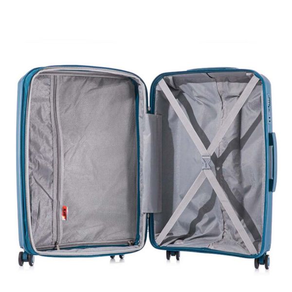 Medium Hard Expandable Luggage 4 Wheels RCM 184  24” Blue