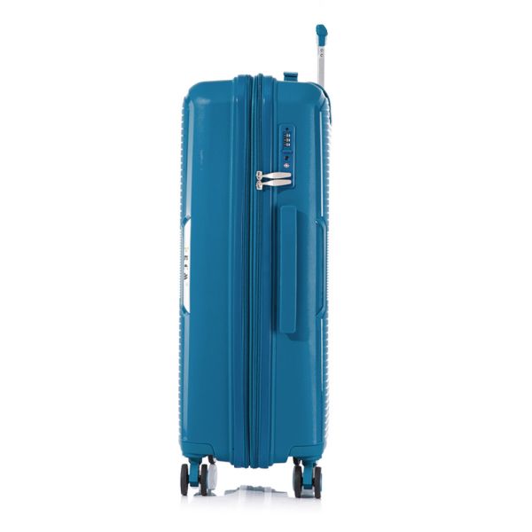 Large Hard Expandable Luggage 4 Wheels RCM 184  28” Blue