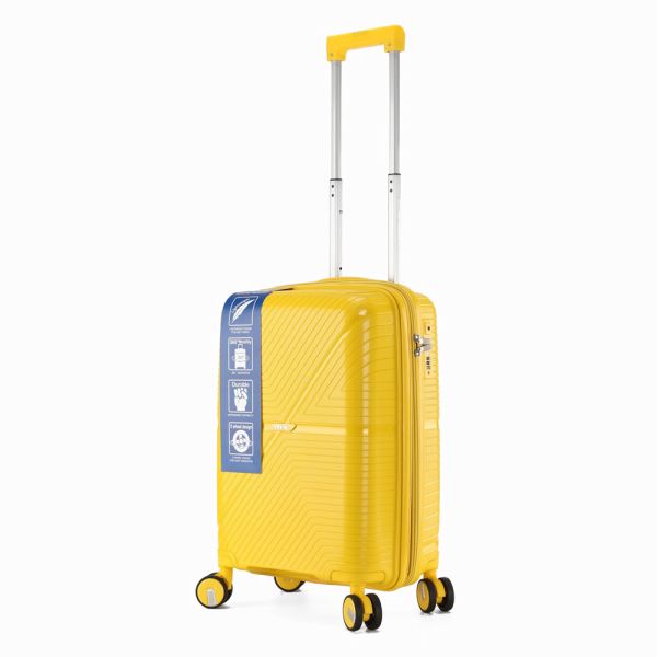 Cabin Hard Expandable Luggage 4 Wheels RCM 185  20” Yellow