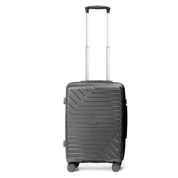 Βαλίτσα σκληρή μικρή γκρι με 4 ρόδες Nautica Luggage 4W Grey