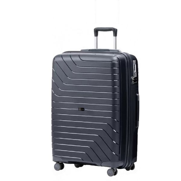 Βαλίτσα σκληρή μεγάλη μαύρη με 4 ρόδες Nautica Luggage 4W Black