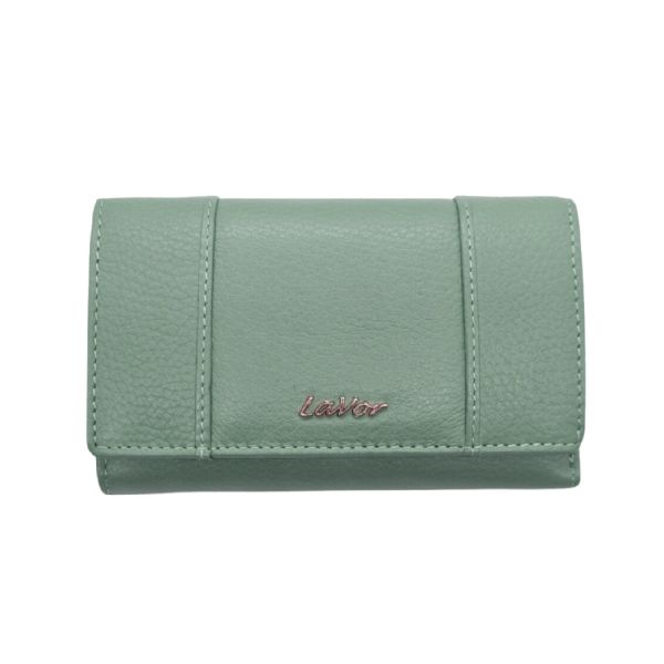 Women's  Horizontal Leather Wallet LaVor 6013 Light Green