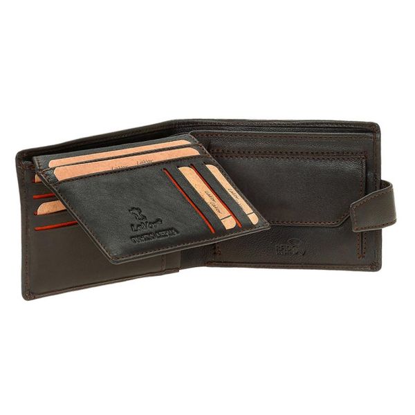 Men's Leather Horizontal  Wallet  LaVor 6028 Brown