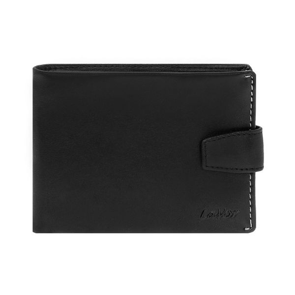 Men's Leather Horizontal  Wallet  LaVor 6028 Black