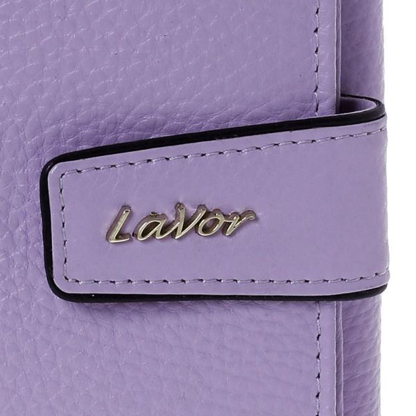 Πορτοφόλι δερμάτινο γυναικείο λιλά LaVor 6038