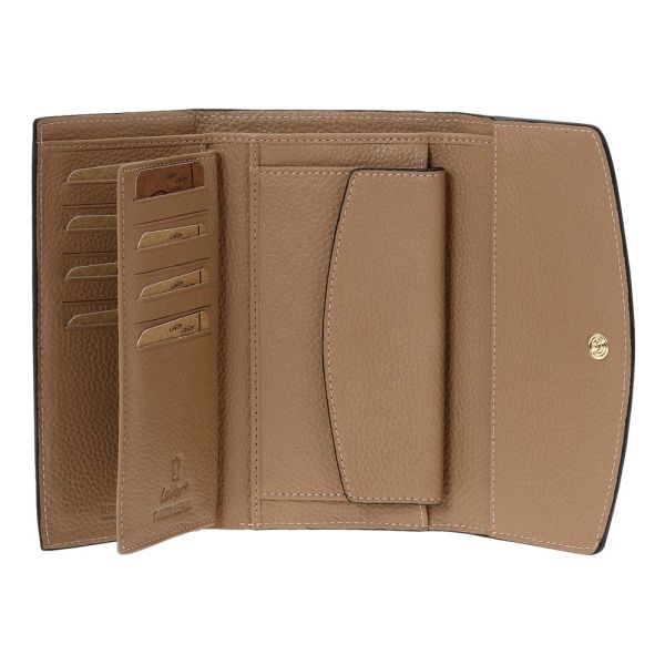 Women's  Horizontal Leather Wallet LaVor 6039 Beige