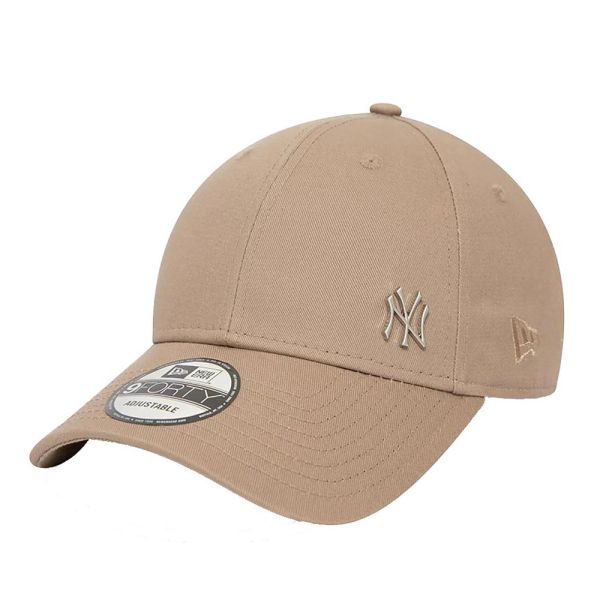 Καπέλο τζόκεϊ μπεζ New York Yankees New Era Cap Mlb Flawless Logo Basic 940 Brown