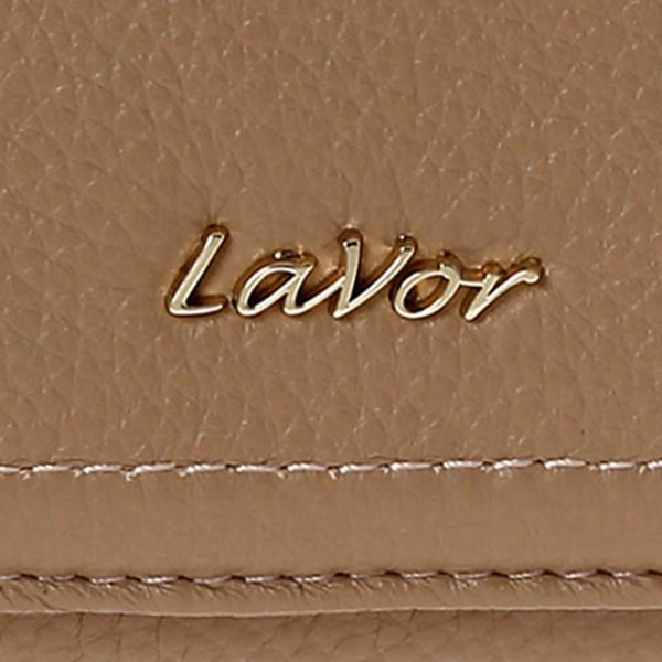 Πορτοφόλι δερμάτινο γυναικείο μπεζ LaVor 6046