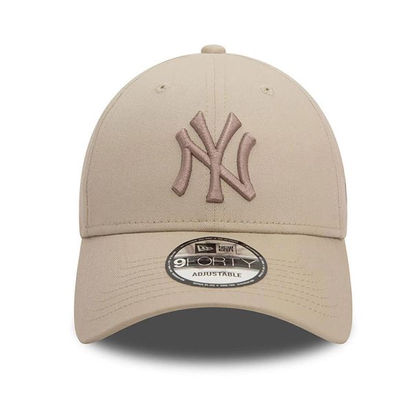 Καπέλο τζόκεϊ μπεζ New York Yankees New Era 9Forty League Essential Light Beige