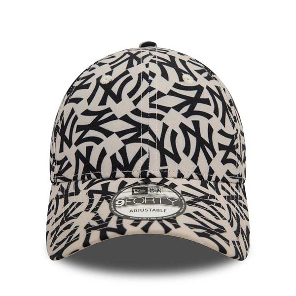 Καπέλο τζόκεϊ  New York Yankees New Era Monogram 9Forty Cap Off White / Black