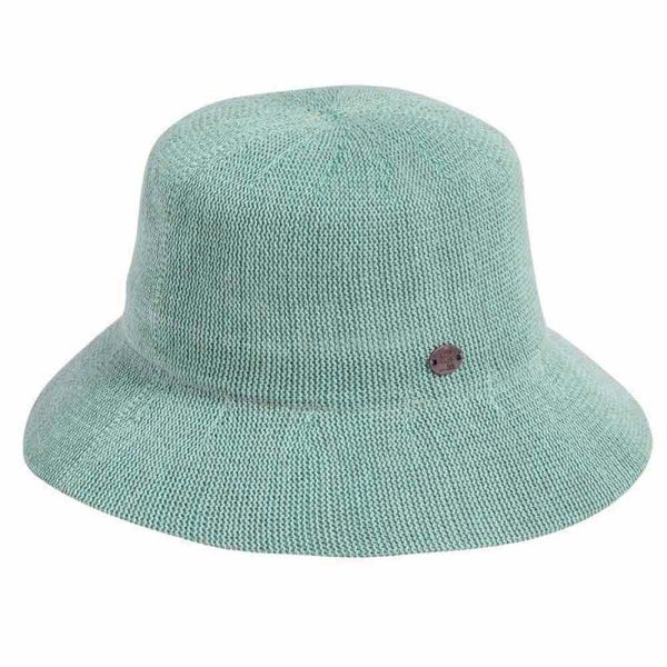 Καπέλο γυναικείο ψάθινο ανοιχτό μπλε Women's Straw Bucket Hat Light Blue