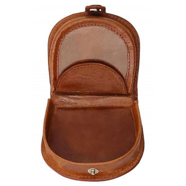 Leather Coin Pouch Wallet LaVor Cognac