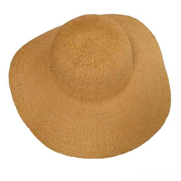 Καπέλο πλατύγυρο γυναικείο ψάθινο κάμελ  Women's Straw Hat Camel