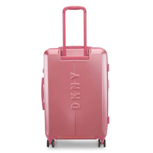 Βαλίτσα σκληρή μεσαία επεκτάσιμη ροζ με 4 ρόδες DKNY NYC Upright 24'' Pink