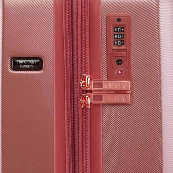 Βαλίτσα σκληρή μεγάλη επεκτάσιμη ροζ με 4 ρόδες DKNY NYC Upright 28'' Pink