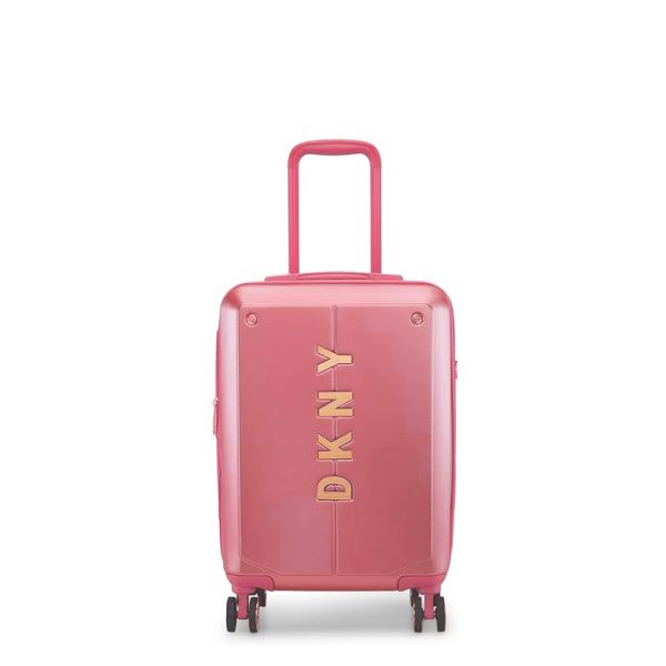 Cabin Hard Expandable Luggage With 4 Wheels DKNY NYC 20'' Pink