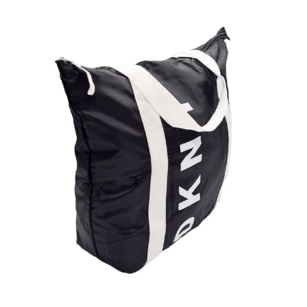 Women's Packable Tote Bag DKNY Solids Black / White