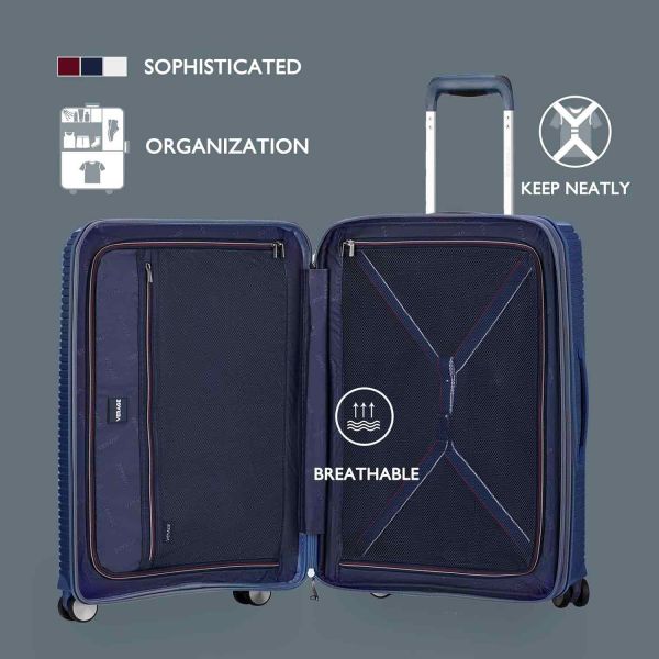 Βαλίτσα σκληρή  μεσαία επεκτάσιμη μπλε με 4 ρόδες Verage Rome Expandable 4w Spinner M Luggage Blue VG19006-24