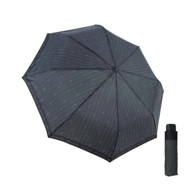 Men's Manual Folding Umbrella Pierre Cardin Striped Grey