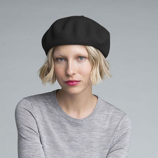 Winter Wool Beret Kangol Anglobasque Black