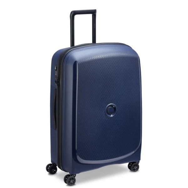 Medium Hard Luggage 4 Wheels Delsey Belmont Plus Dark Blue
