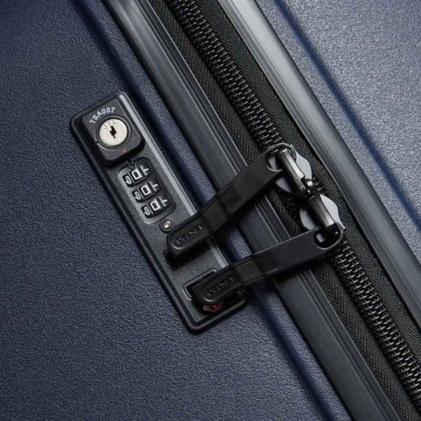 Medium Hard Luggage 4 Wheels Delsey Belmont Plus Dark Blue