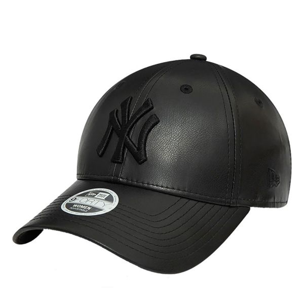 Women's Winter Cap New York Yankees New Era 9Forty Faux Leather Black /Black