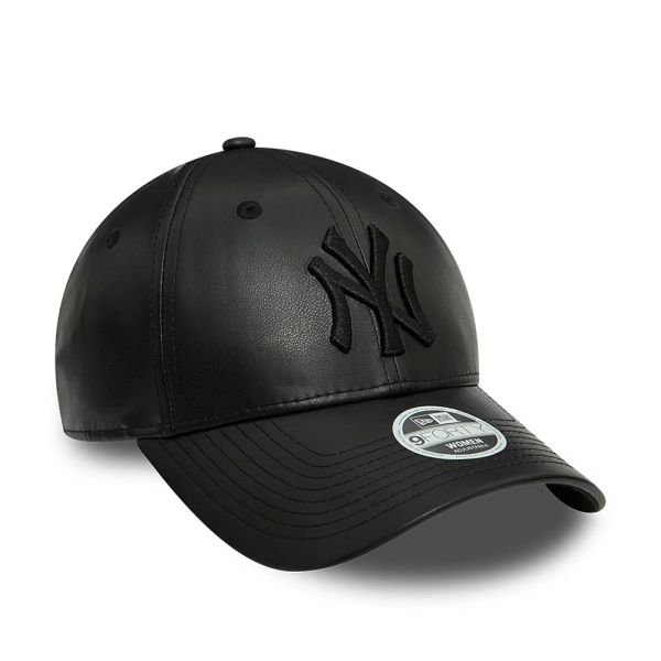 Women's Winter Cap New York Yankees New Era 9Forty Faux Leather Black /Black