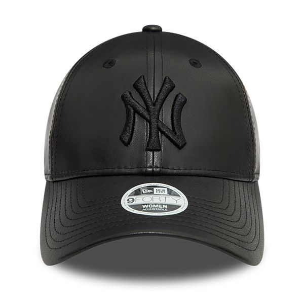 Women's Winter Cap New York Yankees New Era 9Forty Faux Leather Black /Black