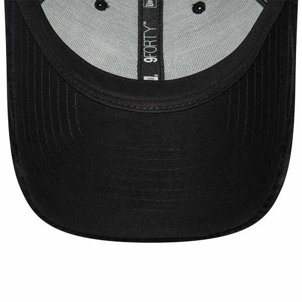 Καπέλο τζόκεϊ κοτλέ μαύρο New York Yankees New Era 9Forty Cord Cap Black / Black