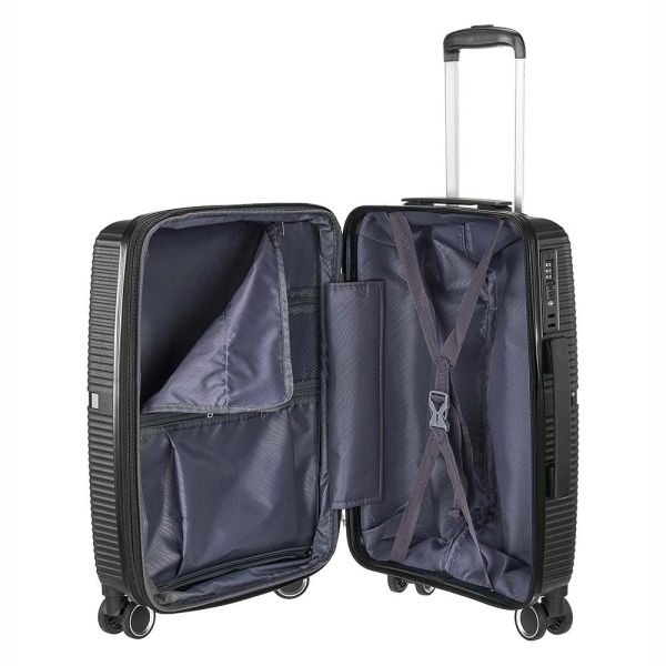 Cabin Hard Expandable Luggage 4 Wheels RCM 815  20” Black