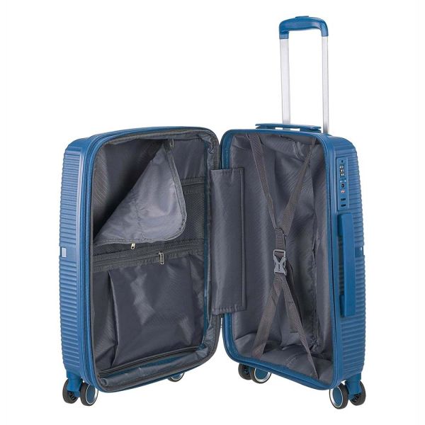 Cabin Hard Expandable Luggage 4 Wheels RCM 815  20” Blue